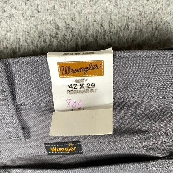 Wrangler Jean Dress Pants Men's 42x29 Gray New Western Wrancher 82GY - Picture 12 of 13